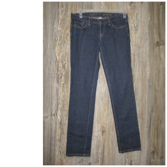 Loft Modern Slim Dark Wash Denim Jeans Size 4 Msre 32x30.75 - Picture 1 of 12